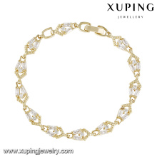 74642 Xuping 2016 Stylish Womens Brass Bracelet Pave Zircon Jewelry Wholesale